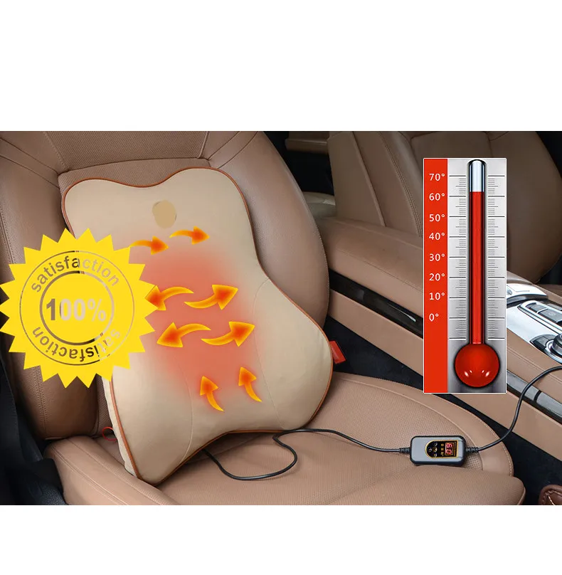 

seat lumbar heater for Toyota Car Interior Seat Back comfort warm Support Lumbar Cushion Pillow Memory Foam breathable massage