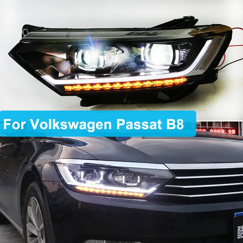 Автомобильный Стайлинг фар для VW Passat B8 2017 2018 2019 Volkswagen Головной фонарь