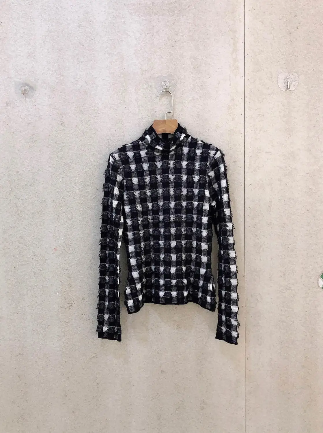 

2019FW high quality women plaid wool sweater jumpers female bottoming knitted pullover sweater rmsx 9.10