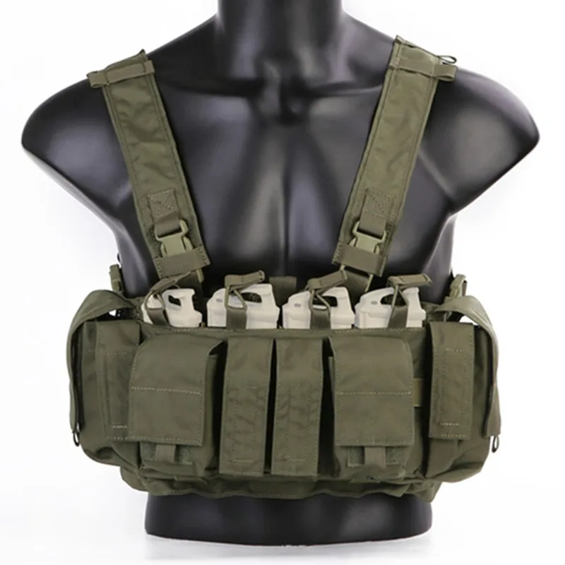 

Emersongear MF style Tactical Chest Rig 556 762 UW Gen IV Hunting Vest Ranger Green Harness Split Front Carrier Military Gea