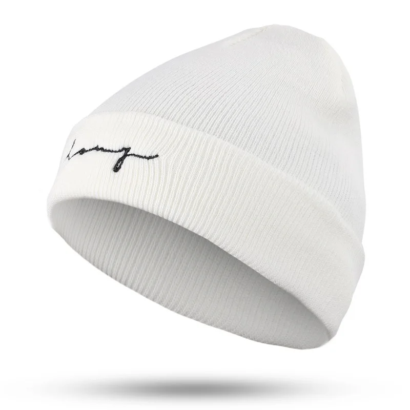 

Unisex Autumn Winter Wool Blends Soft Warm Knitted Men Women Beanies Outdoor Female Thick Baggy Bonnet Cotton Ski Caps