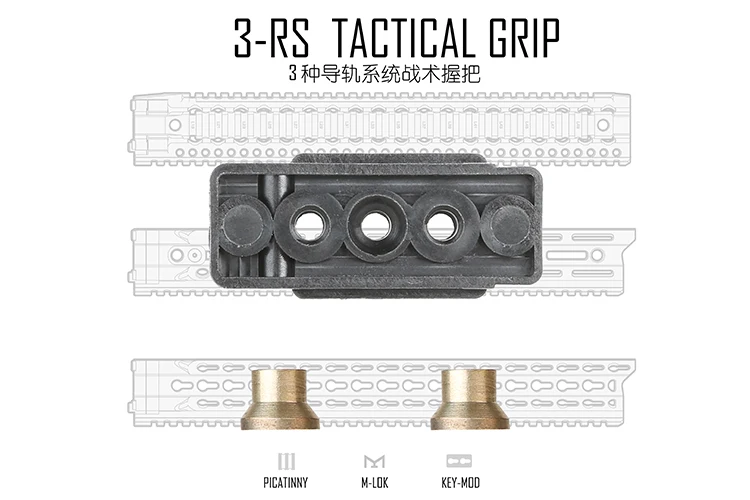 KEYMOD& MLOK Rail тактическая рукоятка для принадлежности для охоты, оружие, стрельба нейлоновая ручка Запчасти для страйкбола