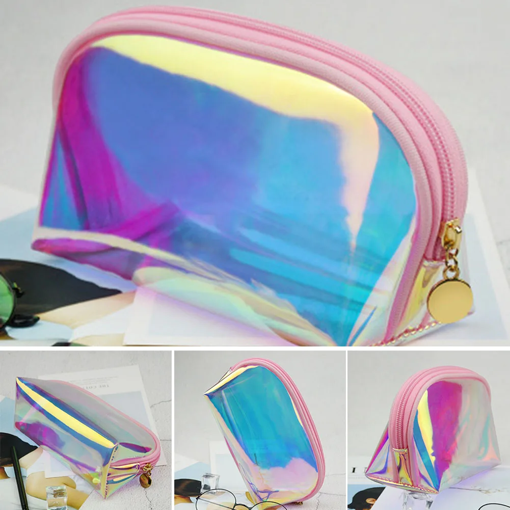 

Holographic Makeup Cosmetic Bag Large Pouch Handy Pouch Pencil Toiletries Bag SSA-19ING