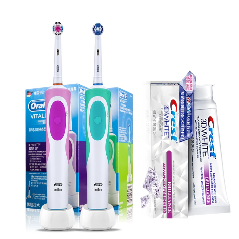 Электрическая зубная щетка Oral B Vitality перезаряжаемая 2D вращающаяся Глубокая
