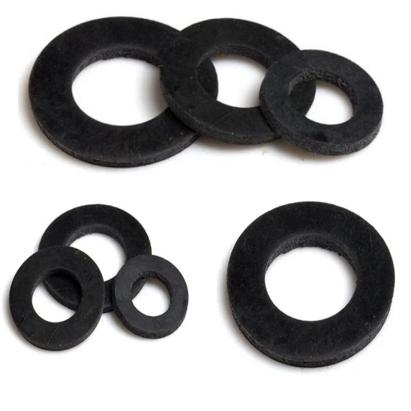 M3 M4 M5 M6 M8 M10 M1K_chH.qj Form A Flat Black Thick Neoprene Rubber Washers 