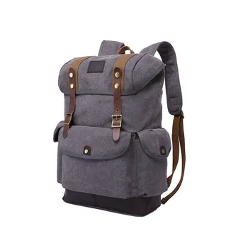 

Vintage design top quality canvas men backpack Outdoor travel backpack Camping Large Capacity backpack for male 200822-52