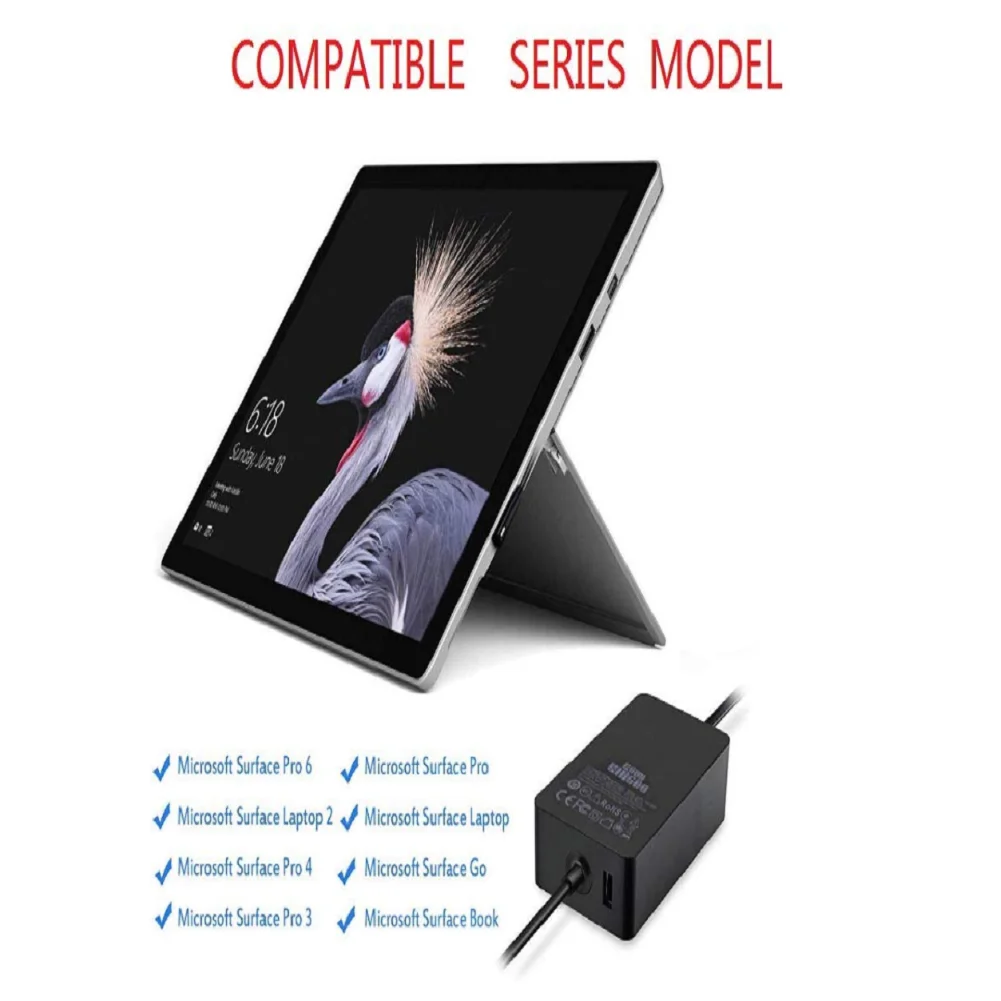 15 в 2.58A 44 Вт 1796 1800 AC адаптер питания зарядное устройство США/ЕС Разъем для microsoft Surface Pro 3 Pro 4 Pro 5 Book