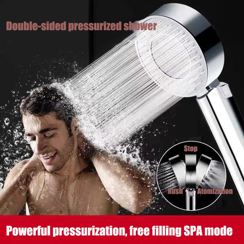 Double-sided Shower Head Water Saving Round ABS Nozzle SPA Bath Shower 2 modle High Pressure Rain and Mist Handheld Hand Shower 83 | Double-sided Shower Head Water Saving Round ABS Nozzle SPA Bath Shower 2 modle High Pressure Rain and Mist Handheld Hand Shower 3