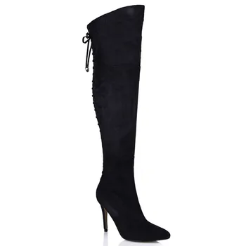 

Women Stiletto Thin High Heel Over-the-Knee Boots Pointed Toe Sexy Fashion Evening Dress Party Ball Lady Thigh High Boot 13BT-Y3