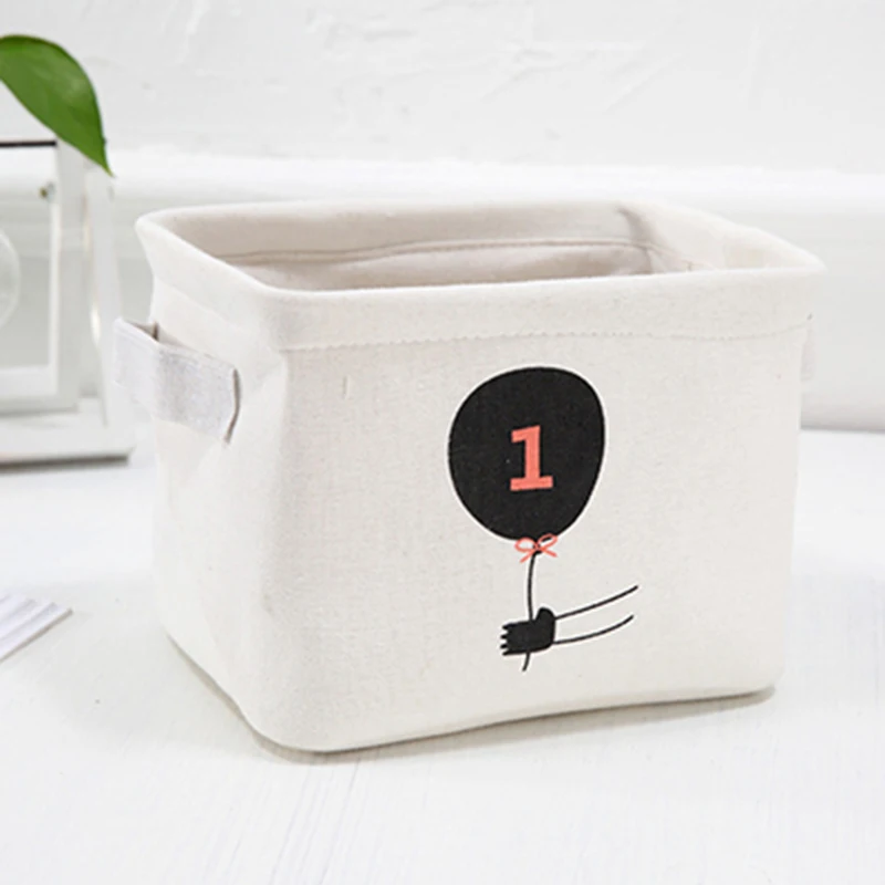 

Storages Baskets Desktop Canvas Debris Crown Bunting Cloud Fox Balloon Storage Basket Creative Carrying Box Fabric Small Fresh