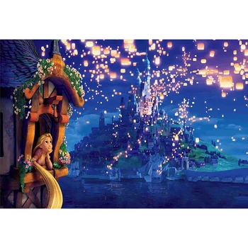 

Vinyl Photography Backdrop Princess Photo Background for Girl Birthday Party Background for Photo Studio