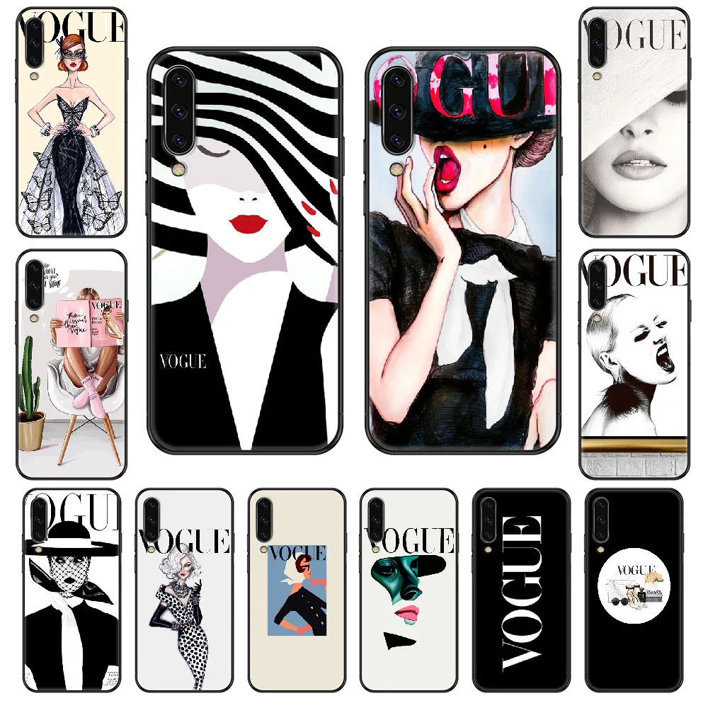 Модный Журнал Vogue чехол для телефона Samsung Galaxy A 3 5 8 9 10 20 30 40 50 70 E S Plus 2016 2017 2018 2019