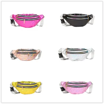 

Laser Chest Bag Fanny Pack Female Chest Belt Bag Phone Pouch Bag Fashion Waist Bags High Quality Women One-shoulder diagonal