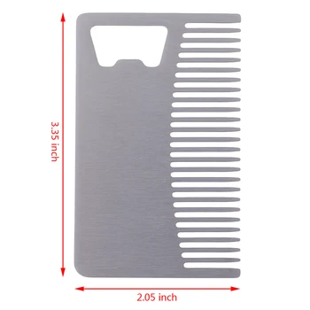 

1pc Stainless Steel Beard Comb Portable Mustache Hair Beard Care Comb With Bottle Opener Beard/Hair Styling Tool New