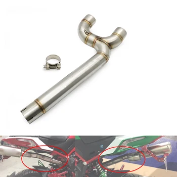 

04-09 For Yamaha FZ6 FZ6-N Motorcycle Exhaust Muffler Pipe Connecter Middle Pipe 2004 2005 2006 2007 2008 2009