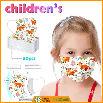 

50 Pcs Disposable 3Layer Mouth Face mascherina Breathable Elastic Masksen protective Safety Air Fog breathable mascarilla diseño