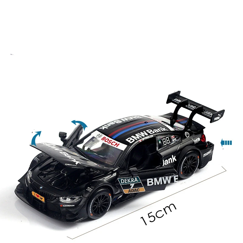  Scale 1:32 Apply Horse M4 DTM Alloy Metal Model Diecast Decorative Pattern Racing Sports Car Toys F