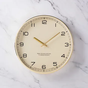 

Gold Simple Wall Clock Modern Design Silent Luxury Nordic Creative Digital Wall Clock Living Room Klok Home Decoration BW50WC