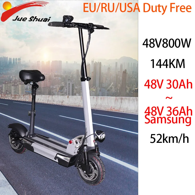  Powerful 48V800W Electric Scooter 144KM Patinete Electrico Adulto Foldable Electric Skateboard Hove