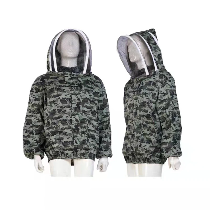 Beekeeping Suit Foldable Beekeeping Protective Veil Jacket Double Zippered Bee Beekeeper Suit Hat Equipment