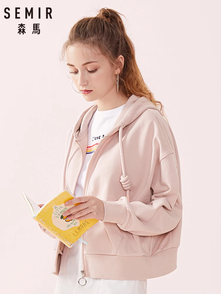 

Semir Short jacket women 2019 spring and autumn new trend casual short jacket hip hop port wind loose casual women