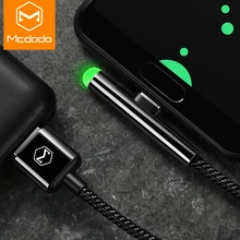 MCDODO светодиодный кабель для быстрой зарядки USB C type C кабель для зарядки USB-C для samsung S10 S9 Xiaomi Mi 9 huawei mate 20 Pro P20