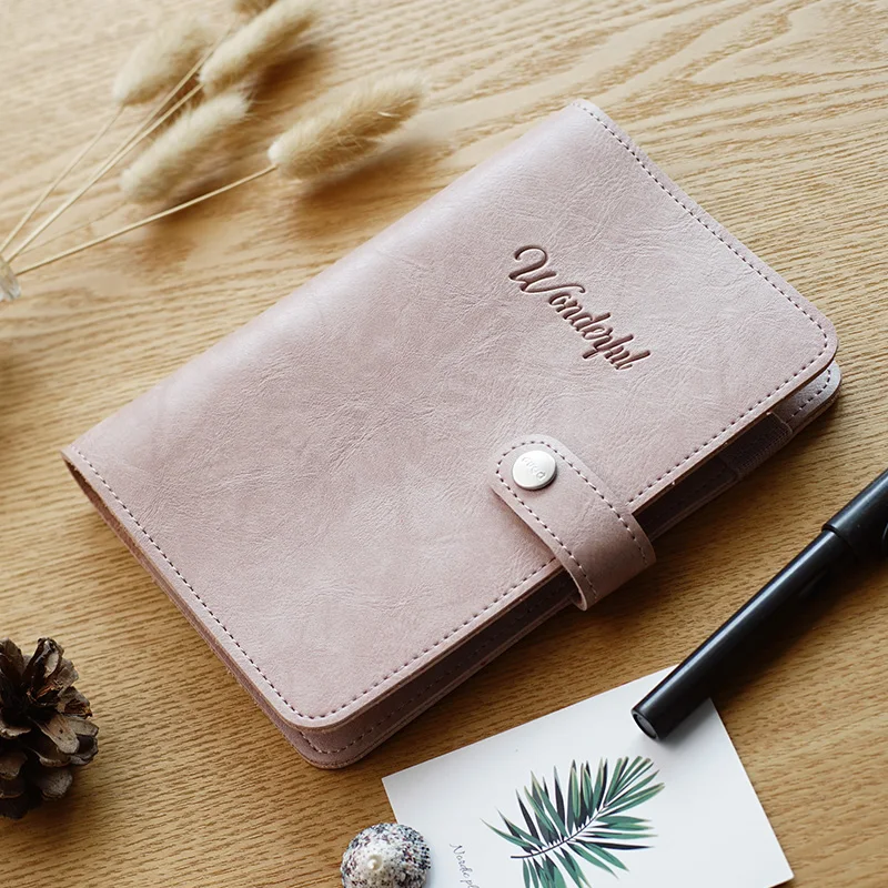 Wonderful Pink Agenda Ретро винтажный кожаный переплет бизнес блокнот сменная бумага Блокнот для путешественника канцелярские принадлежности - Цвет: Wonderful Pink