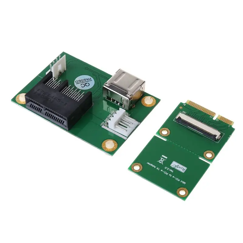 Mini PCIE to PCI E Express X1 USB Riser Card with FFC Cable High Speed DIY 2