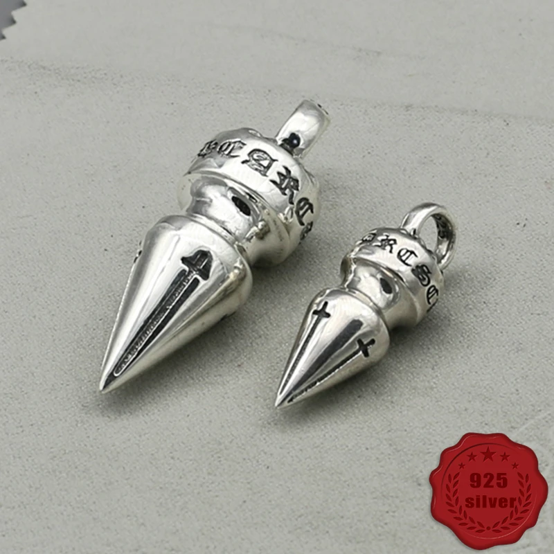 

925 sterling silver pendant personality fashion retro punk style rivet rack street trend accessories rock 2018 new hot sale