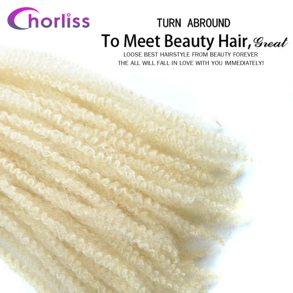 Synthetic Marley Braiding Hair Soft Kinky Twist Crochet Braids Hair 18Inch Pre Stretched Afro Curls Extensions For Women