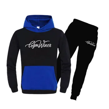

Fashion Brand gym winer Hoodies Sweatshirt Men/Women Tracksuit+Sweatpant Suit Casual Harajuku Hoodie Hip Hop Men Hooded Pullover