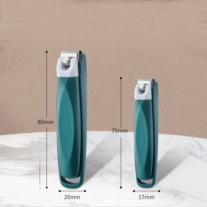 LIZY Professional Nail Clipper with Catcher Stainless Steel Nail Cutting Machine Trimmer Toe Scissors Clip Catcher
