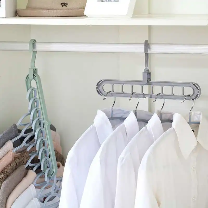 Scarf Holder Space Saving Clothes Hanger Storage Rack Multifunction Gold
