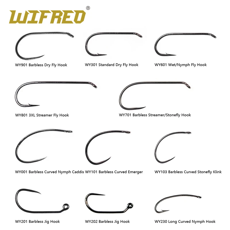 Рыболовные крючки Wifreo 100 шт. рыболовные для нахлыстов Nymph Scud Caddis сухие мокрые