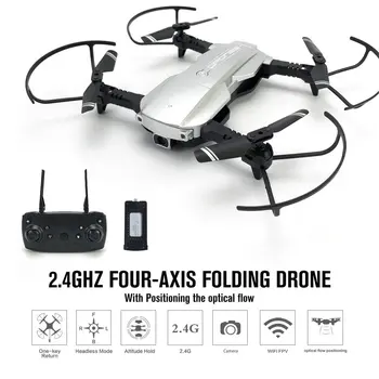 

4K HD Camera FPV RC Drone with RC Helicopter Foldable Aircraft Headless Mode Optical Flow Remote Control Toys White