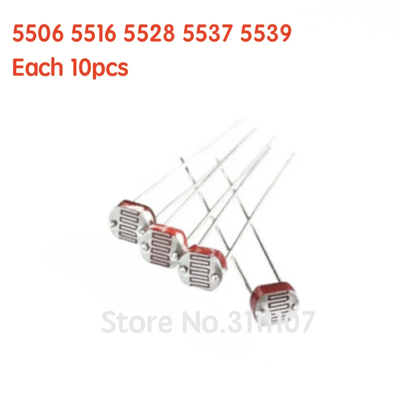 LDR Photo Light Sensitive Resistor Photoelectric Photoresistor Kit 50PCS/LOT For 5506 5516 5528 5537 5539 5 Kinds Each 10PCS