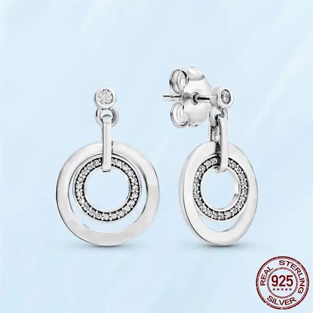 Silver Earrings Real 925 Sterling Silver Asymmetrical Heart Hoop Earrings for Women Fashion Silver Earring Jewelry Gift PAE040