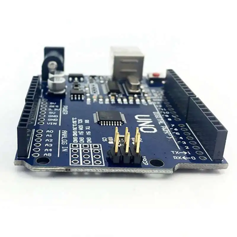 Стартовый набор для arduino Uno R3-комплект из 6 предметов: Uno R3, макетная плата, перемычки, usb-кабель и разъем для аккумулятора 9 в