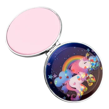 

1Pc Unicorn Makeup Mirror Various Pretty Stylish Small Mirror Pocket Mirror Mini Mirror for Travel Gift Girl