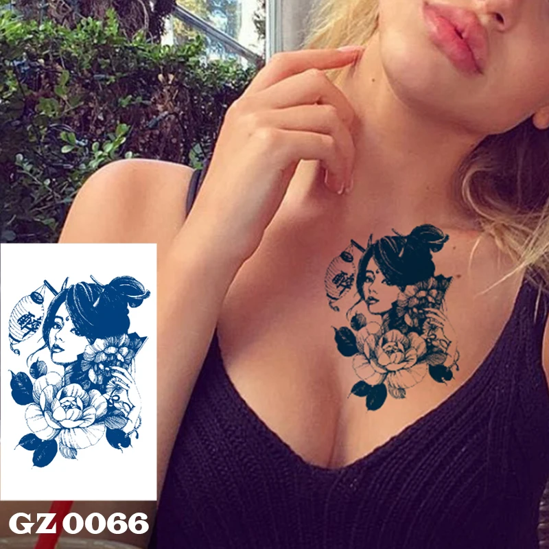 

1Pcs Semi Permanent Flower Tattoos Body Art， Waterproof Temporary Tattoo Sticker Arm For Men Women