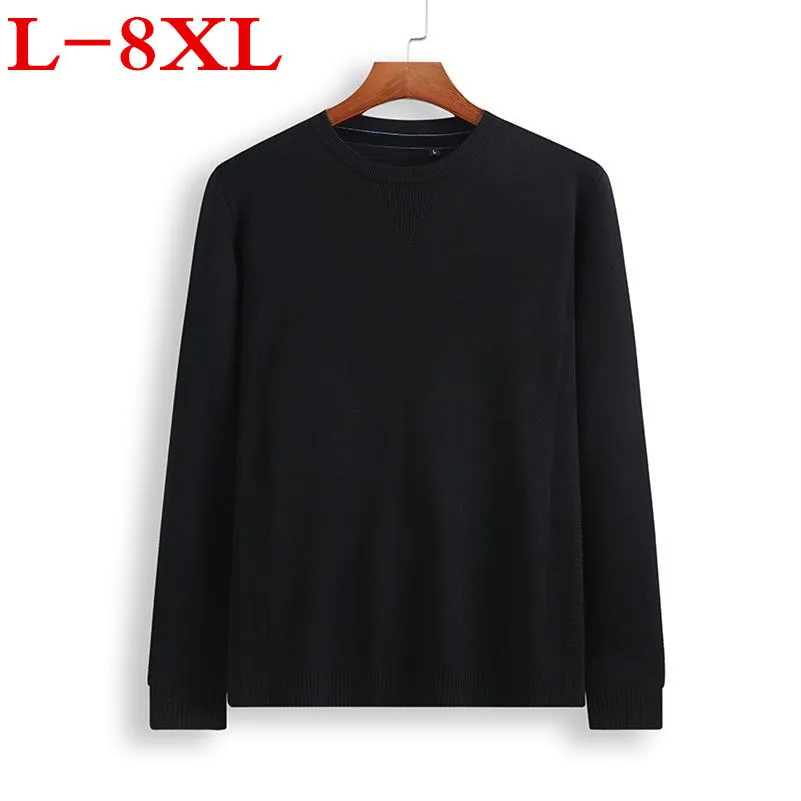 Новый размера плюс 8XL 7XL 6X весенний свитер для мужчин осень модный бренд