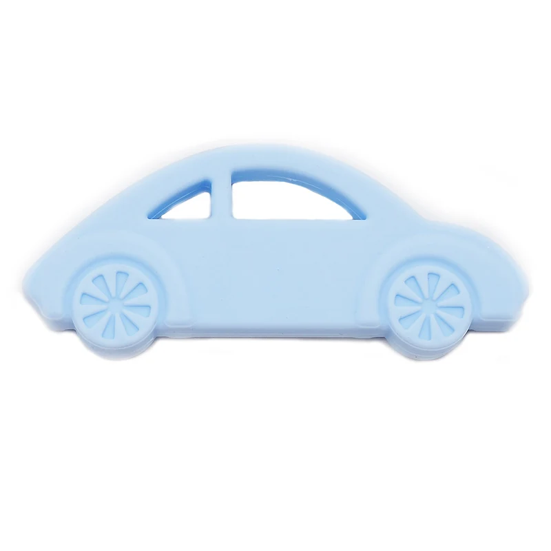 Pastel Blue Chenkai 10 шт силиконовый Прорезыватель автомобиль успокаивающий мультфильм соска BPA бесплатно для DIY ребенка кормящих прорезывание зубов кулон игрушка Gfits - Цвет: Pastel Blue