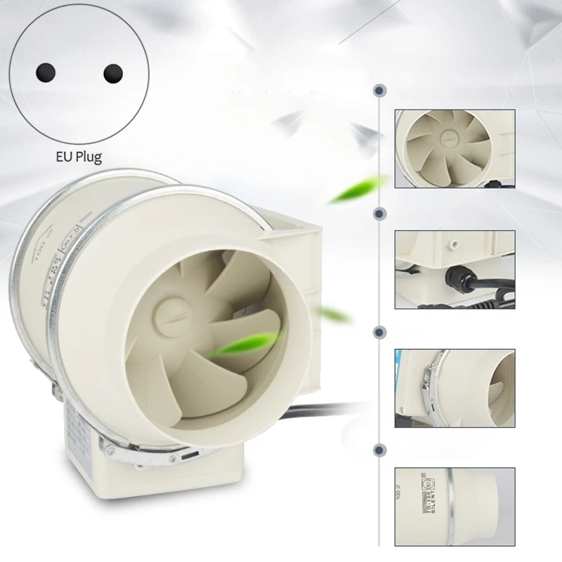 HF-100 Series Pipe Exhaust Fan Round Pipe Ventilation Fan