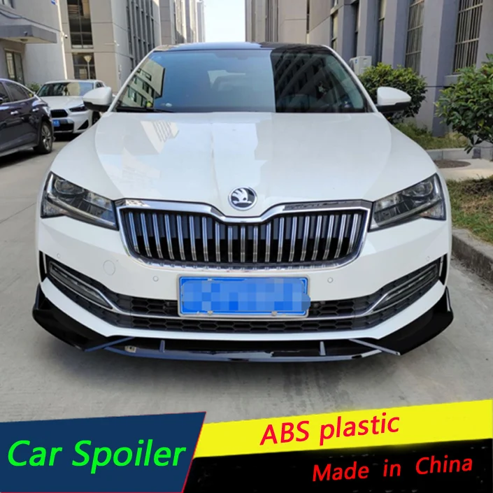 For Skoda Superb Front Bumper Diffuser Protector Fit 2019-2020 Superb Body  kit bumper rear shovel lip rear spoiler