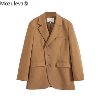 

Mozuleva Loose Outerwear Women Suit Jacket Spring Autumn Female Jacke Elegant Chic Single-breasted Women Blazer Femme 2020