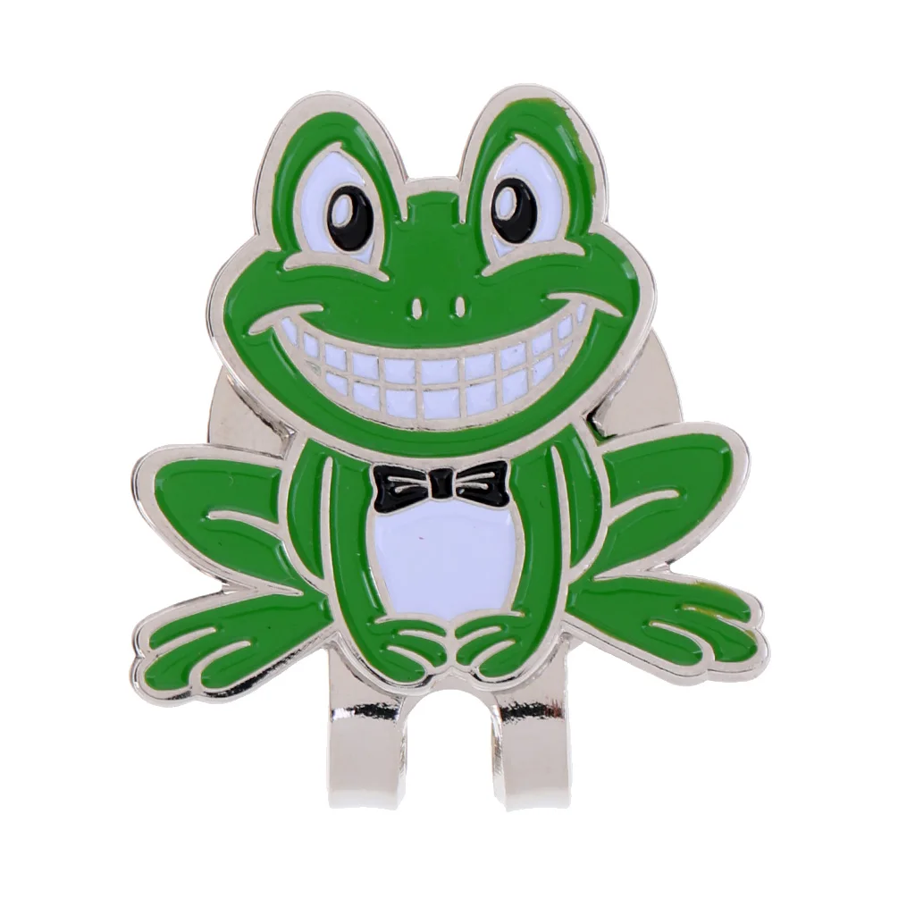 Novelty Frog Sports Golf Ball Marker With  Hat Clip Golfer Xmas Gift