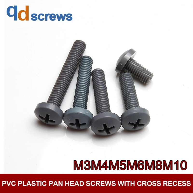 ПВХ M3M4M5M6M8M10 пластиковые нейлоновые шурупы с крестообразный вырез Philips