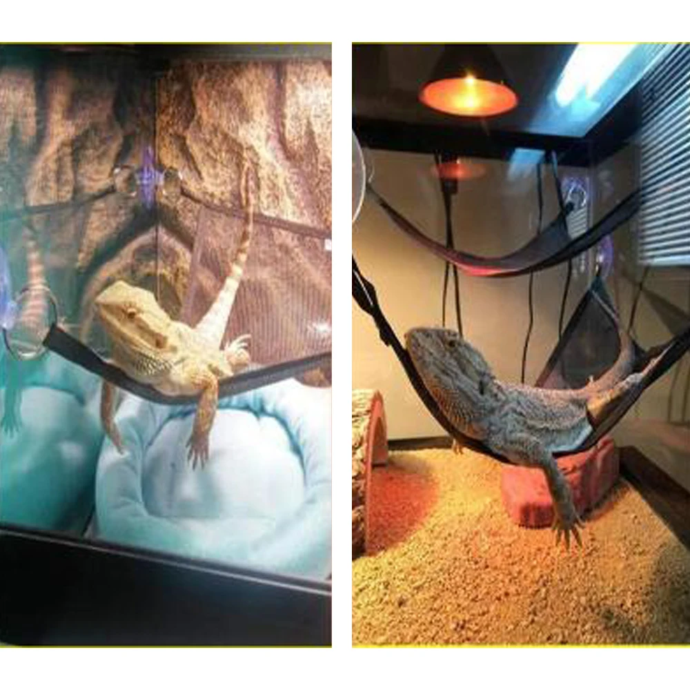 2 Pcs/Set Pet Hammock Mesh Sleeping Bed Play Toys Swing With Suction Cup Reptile Snake Lizard Climb Supplies Products | Дом и сад