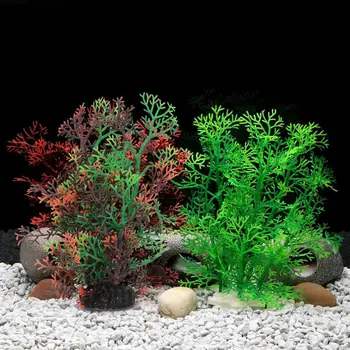 

2Pcs Exquisite Beautiful Decorations Aquatic Plants For Decor Plastic Fish Tank Landscaping Decoration Simulation Water Plants