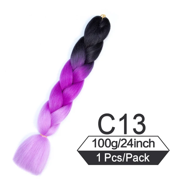 24 Inch Jumbo Braiding Hair Extensions For Box Twist Braid Accessorie Pre Stretched Afro Fake Hair Wholesale Jumbo Crochet Braid T1B/Blue